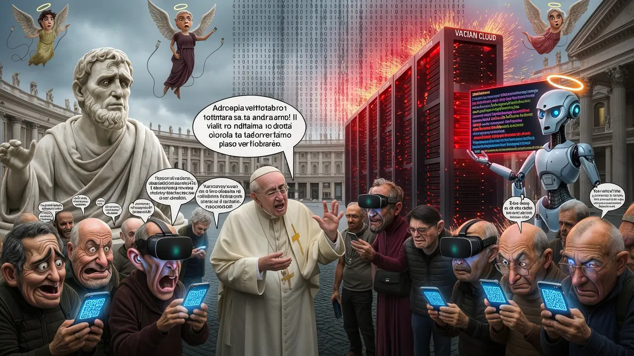 Cover art: Když svatý otec mluví jazykem jedniček a nul