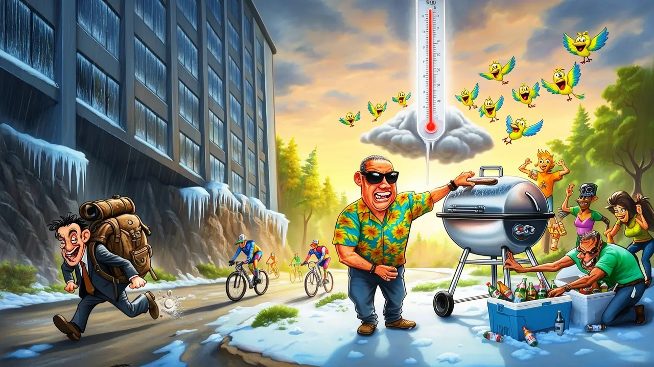 Cover art: Teplotní zvrat a batoh plný jarního slunce