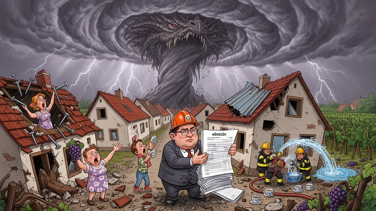 Cover art: Supercela řádí a starosta otevírá sběrný dvůr
