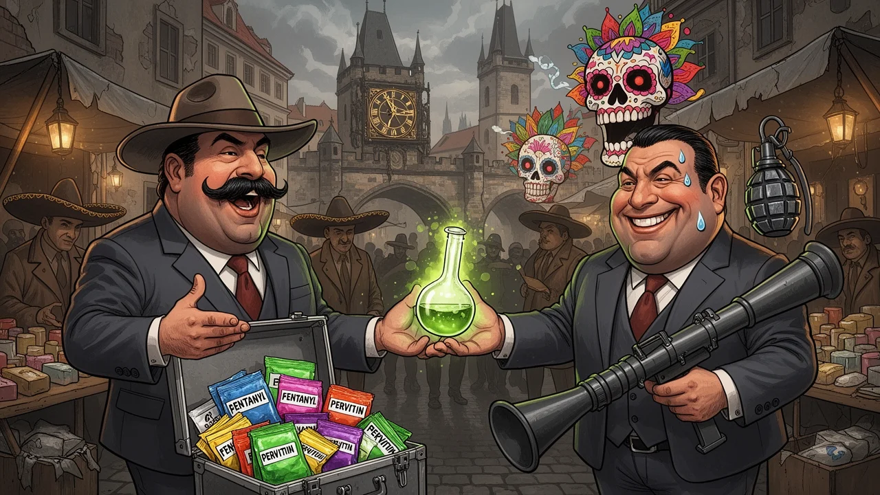 Cover art: Mexický kartel v Česku měnil fentanyl za minomety
