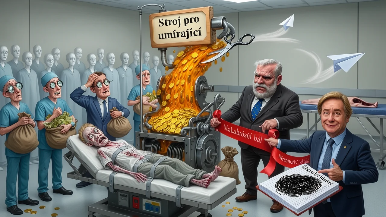 Cover art: Defibrilátor pro umírajícího jako velmi výnosný státní