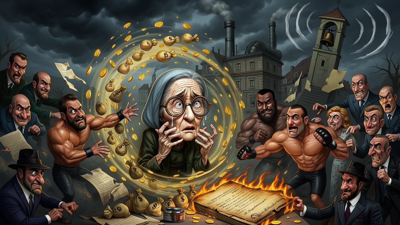 Cover art: Miliardový boj vdovy s rodinou a mafií