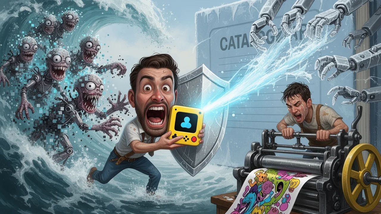 Cover art: Žlutá krabička vyhlašuje válku chytrým strojům