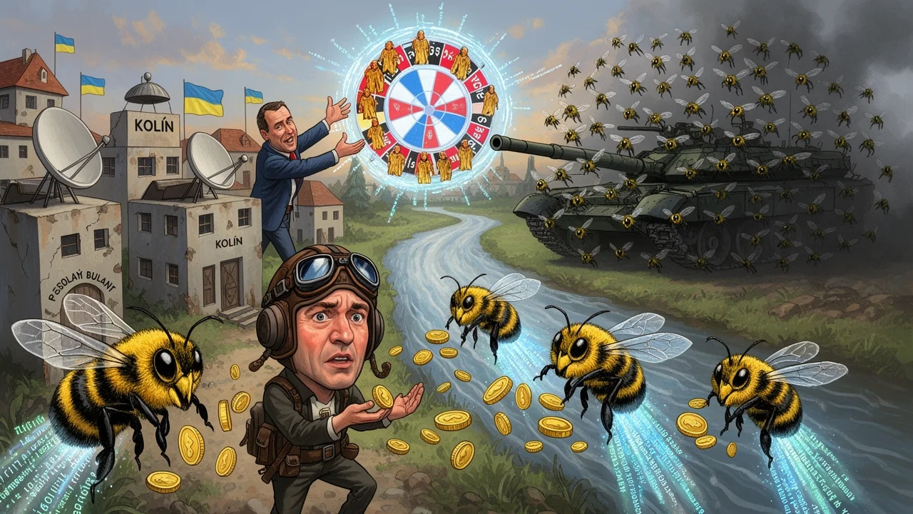 Cover art: Drony nad Evropou aneb Kolín chrání mocný Pentagon