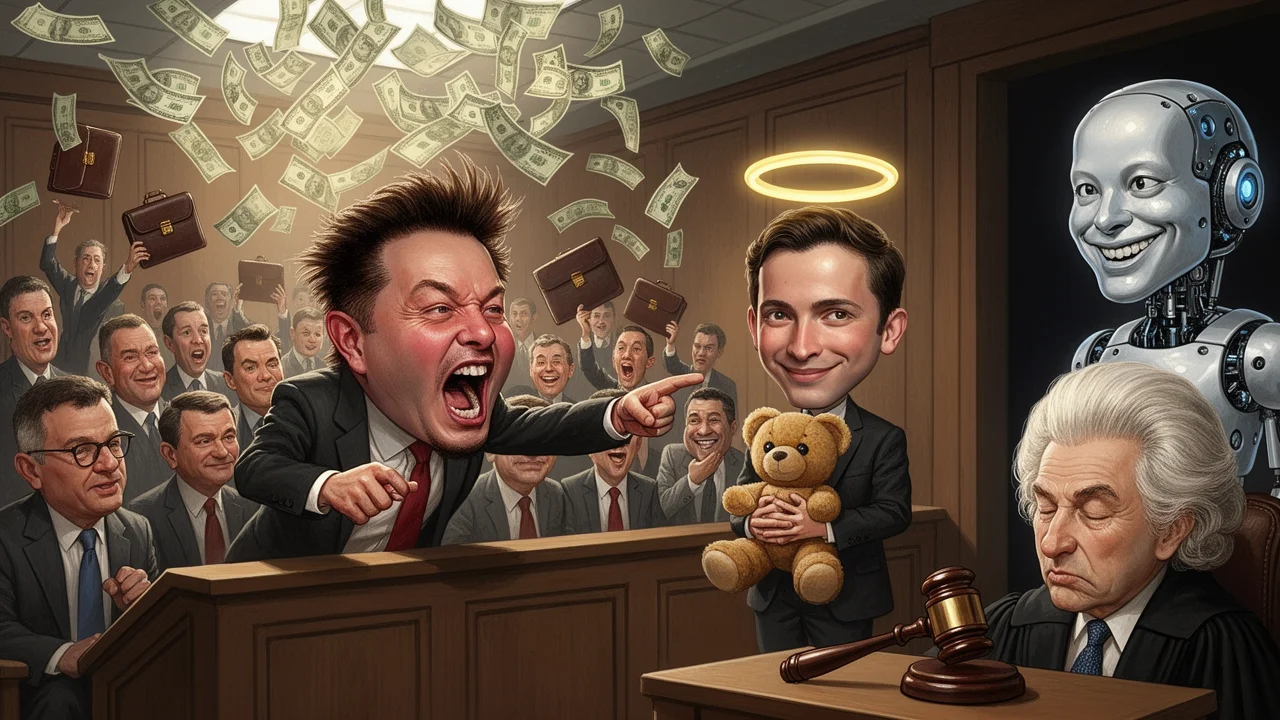Cover art: Miliardáři se soudí, a pravda je všem ukradená