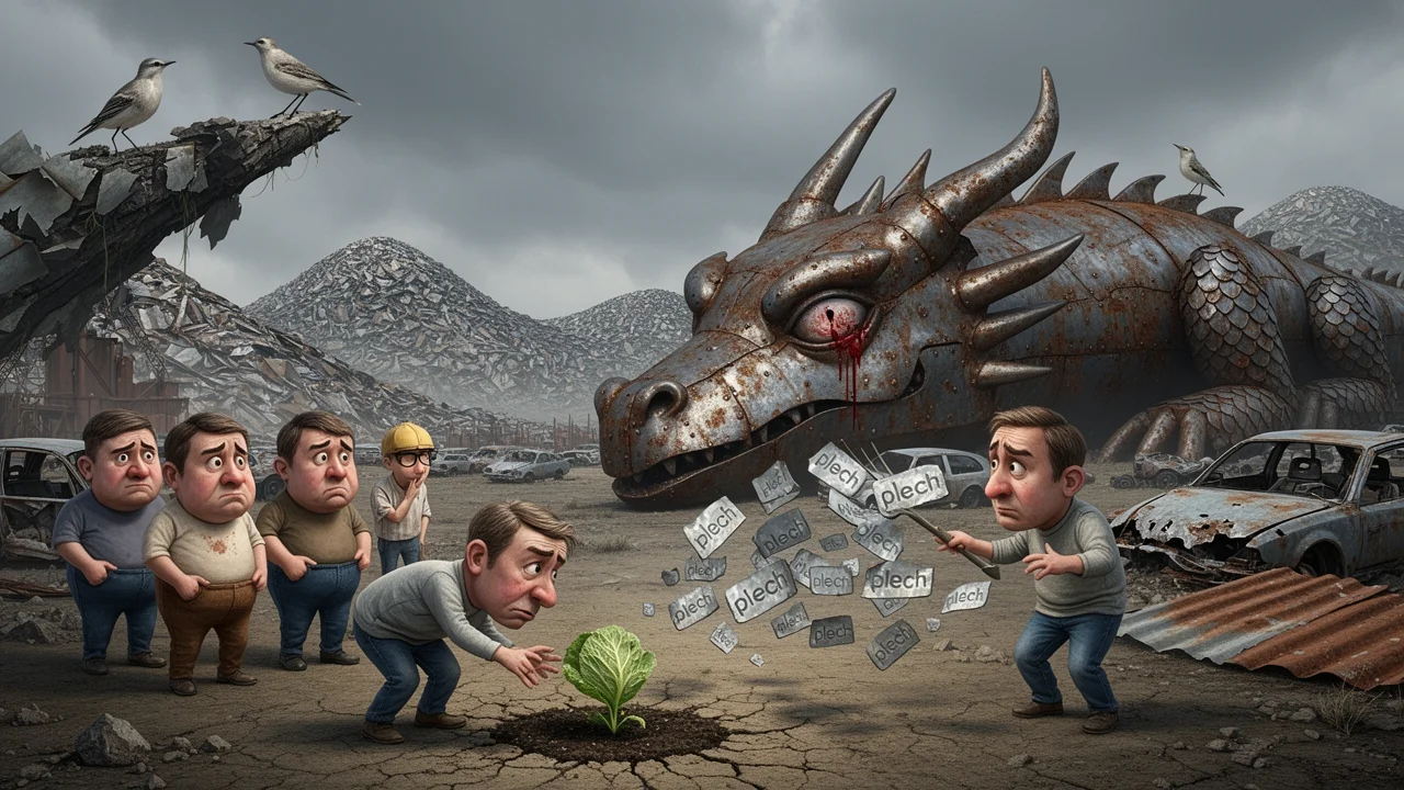 Cover art: Místo zelí roste beton, ale zlatý sen teď usychá