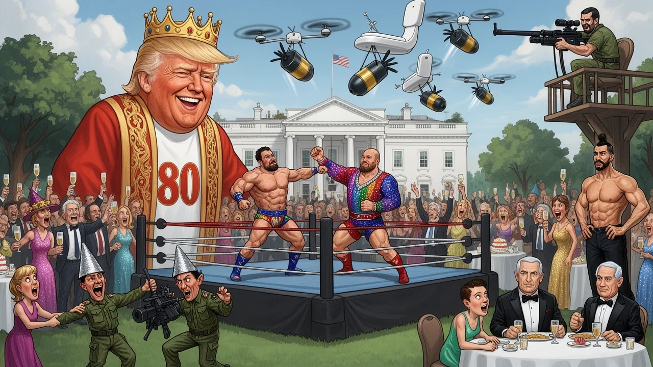 Cover art: Jak zkazit Trumpovi kulatiny výbušnými drony