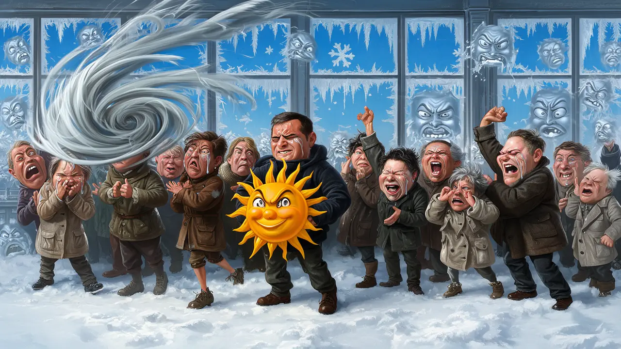 Cover art: Sluneční chlad a tanec vloček v dáli
