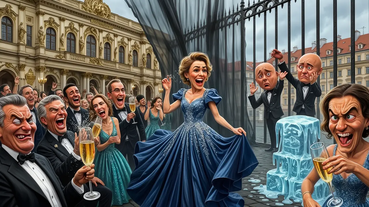 Cover art: Večírek pod sankcemi, kde šampaňské teče proudem