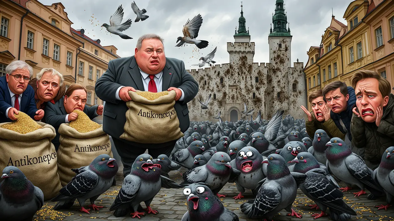 Cover art: Krakov a jeho velký plán na bezdětné holuby