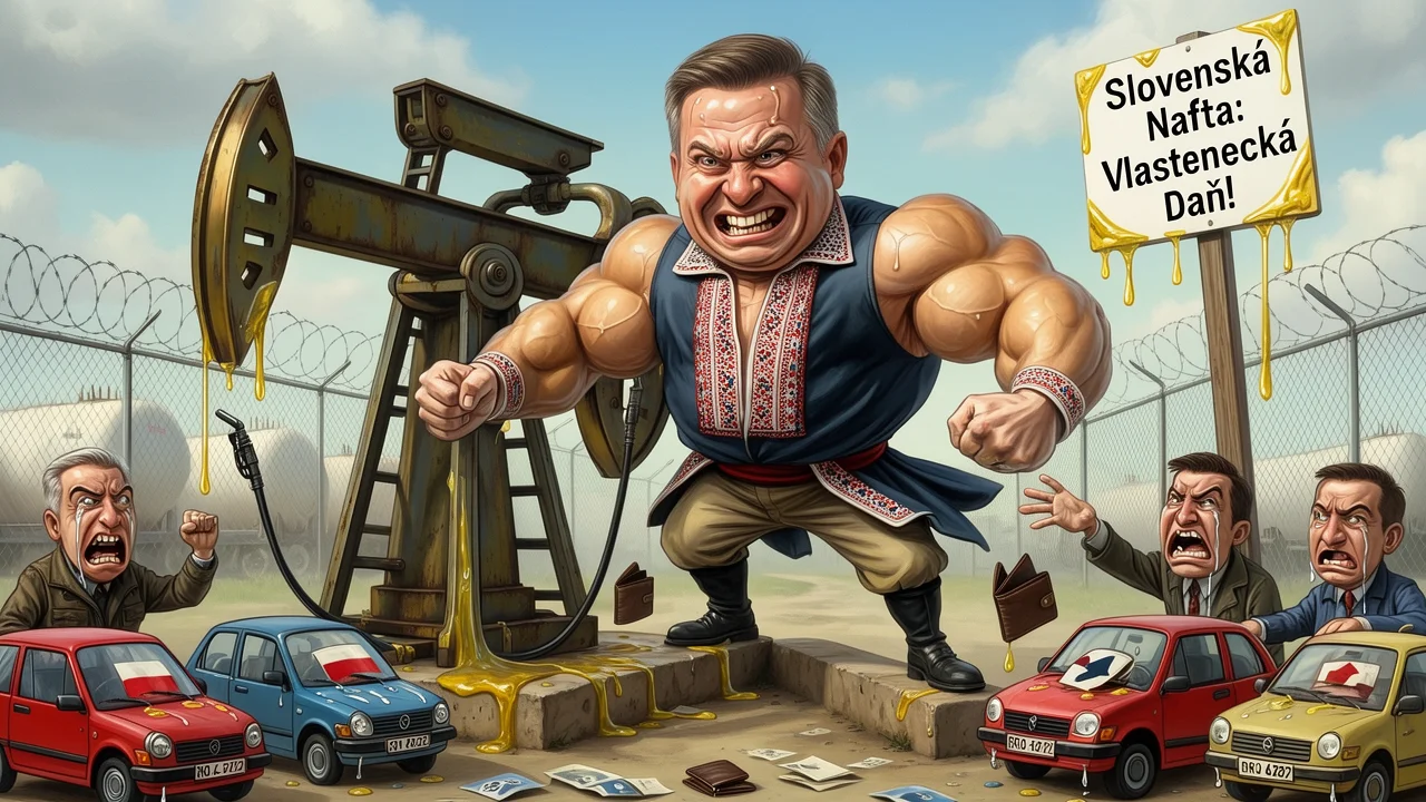 Cover art: Vlastenecká nafta aneb Fico zavřel kohouty pro cizince