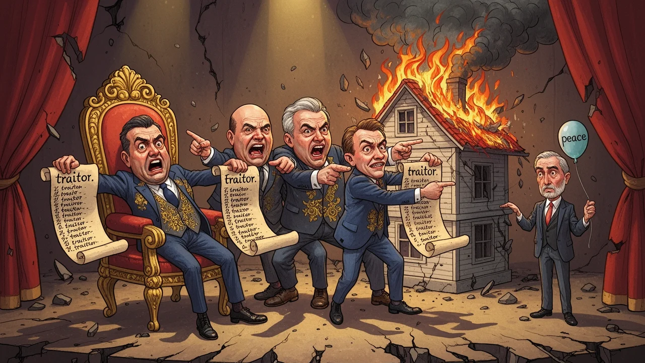 Cover art: Sliby shořely a křesla chrání jenom pustý strach