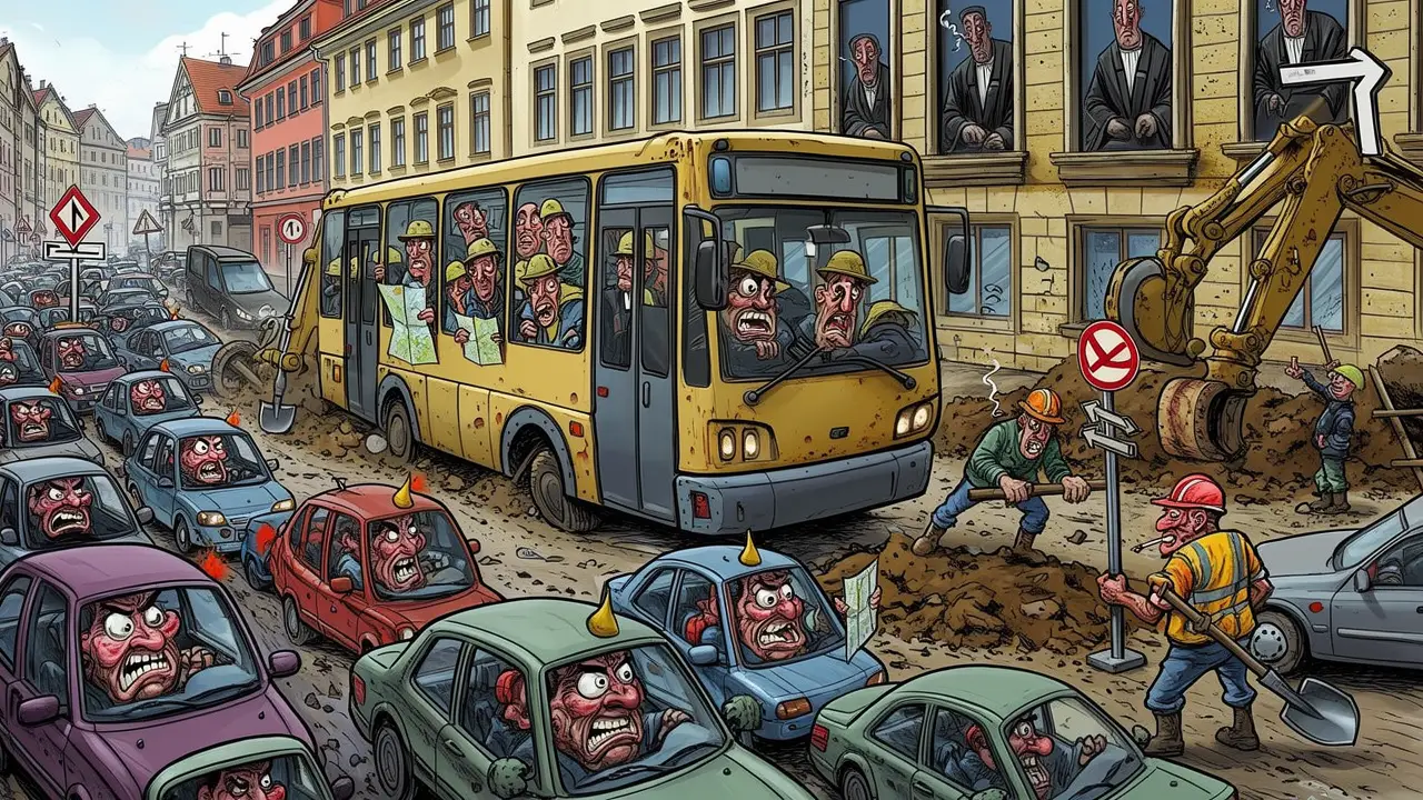 Cover art: Bagry u soudu a trolejbusy, co hledají cestu ven