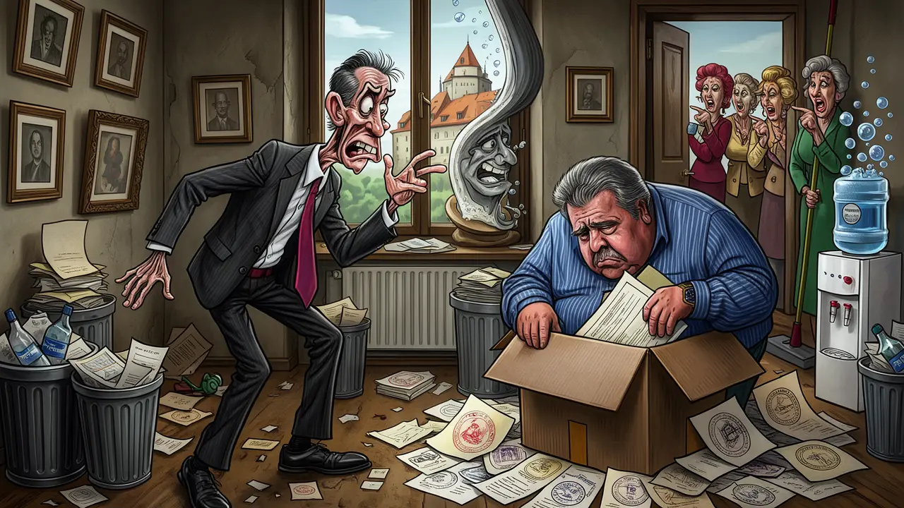 Cover art: Konec slovenské spojky, co v parlamentu náhle zhasla