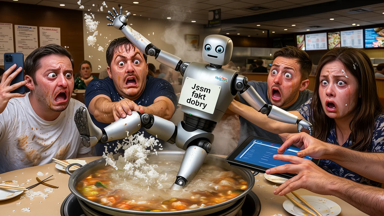 Cover art: Taneční robot, který proměnil asijskou večeři v katastrofu