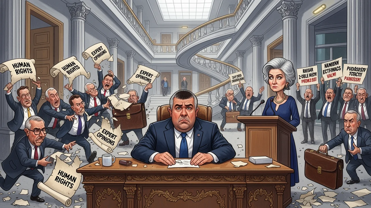 Cover art: Zavřené dveře, tiché zasedání a práva rozbitá na kusy