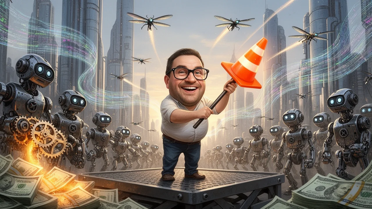 Cover art: Jak oranžový kužel naučil chodit armádu robotů