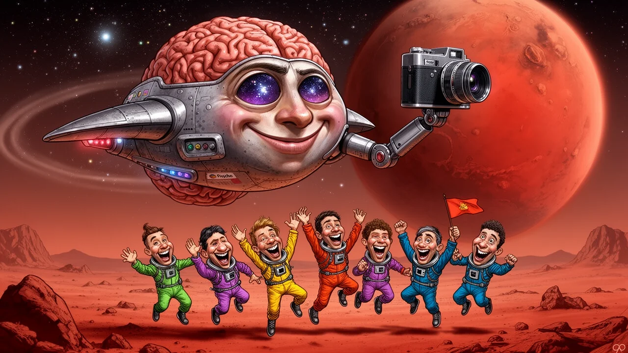 Cover art: Miliardová sonda letí vesmírem fotit rezavý prach