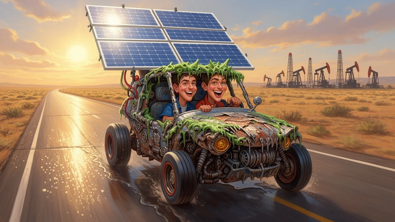 Cover art: Texaská jízda na slunce a bez benzínu