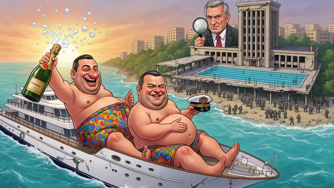 Cover art: Slibovali bazén, koupají se v drahé jachtě