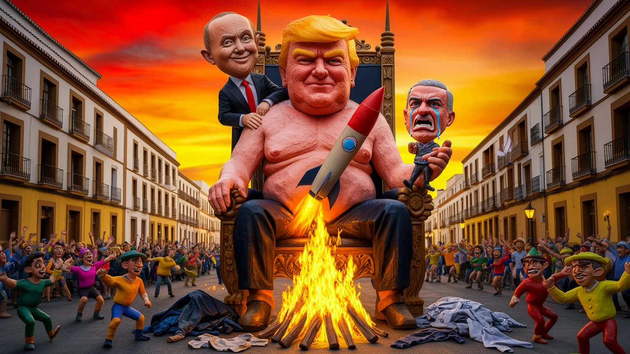 Cover art: Světoví vůdci shořeli v ulicích jako jarní smetí