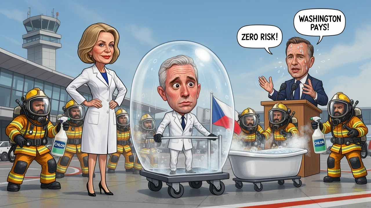 Cover art: Doktor v krabici aneb Američan, který přiletěl do Prahy bez
