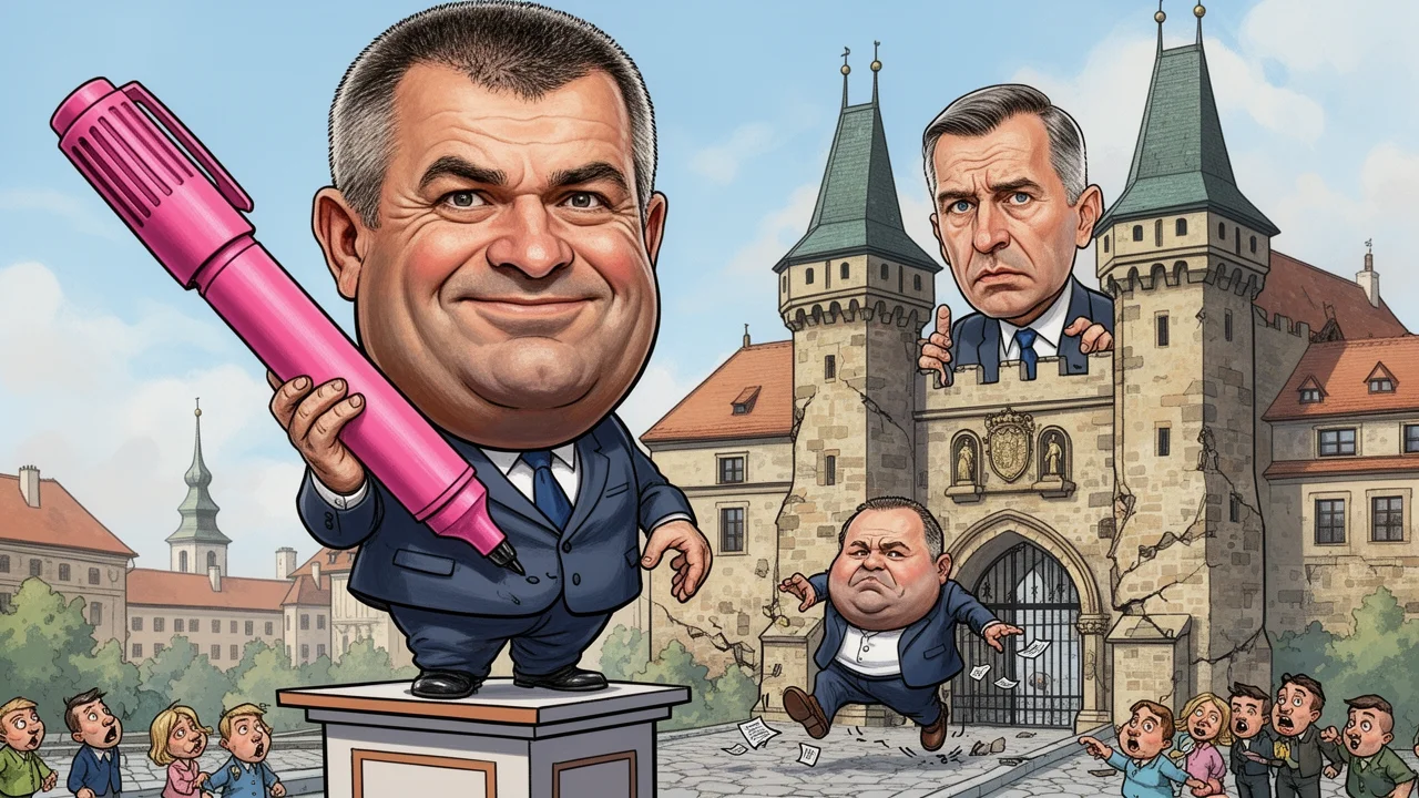 Cover art: Premiér, růžový fix a záhadný fanoušek