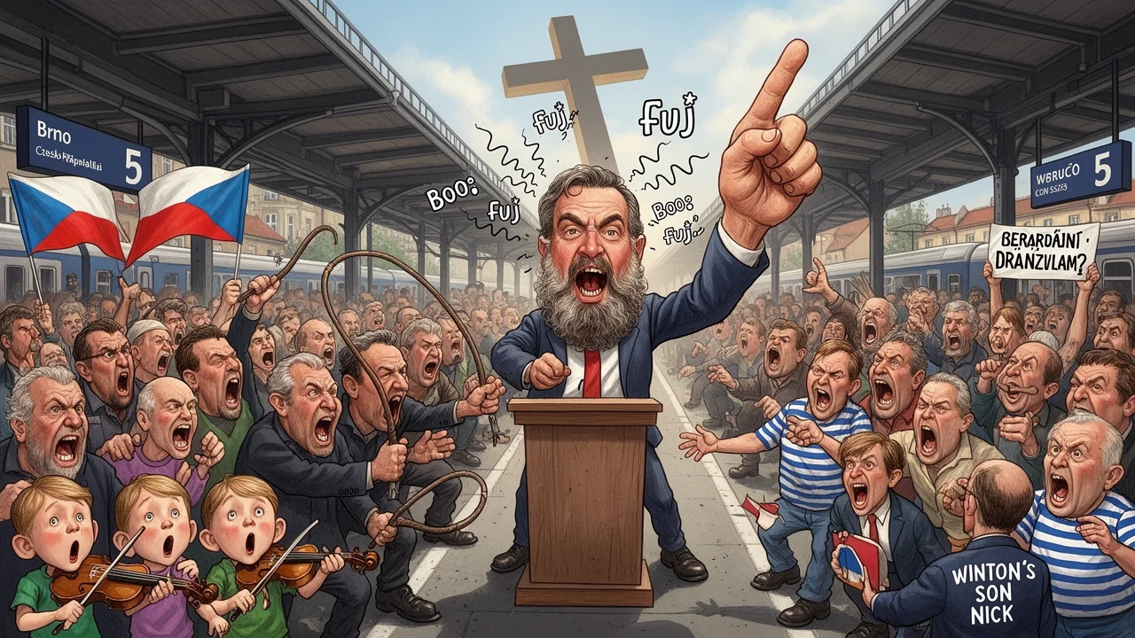 Cover art: Cizinci pryč a prstík nahoru na pátém brněnském nástupišti