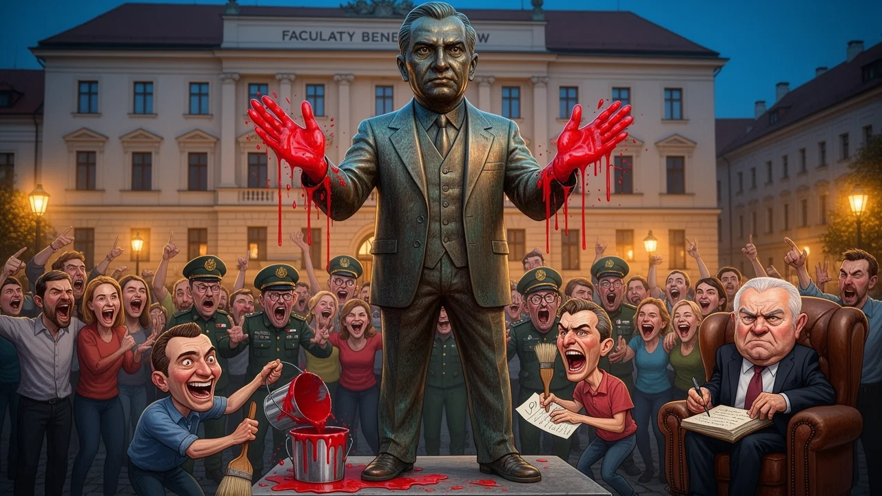 Cover art: Rudá barva na brněnském bronzu rozvířila stojaté vody