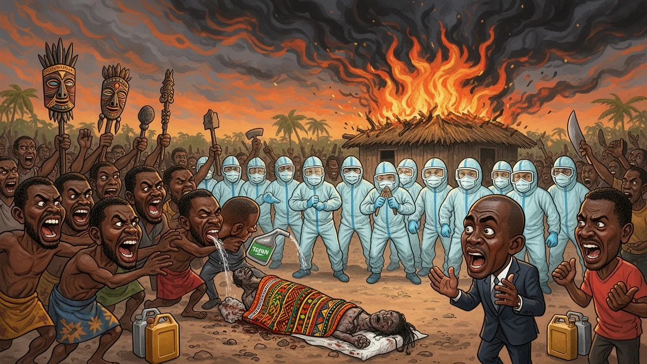 Cover art: Tradiční pohřeb nebo plameny, když ebola maří plány