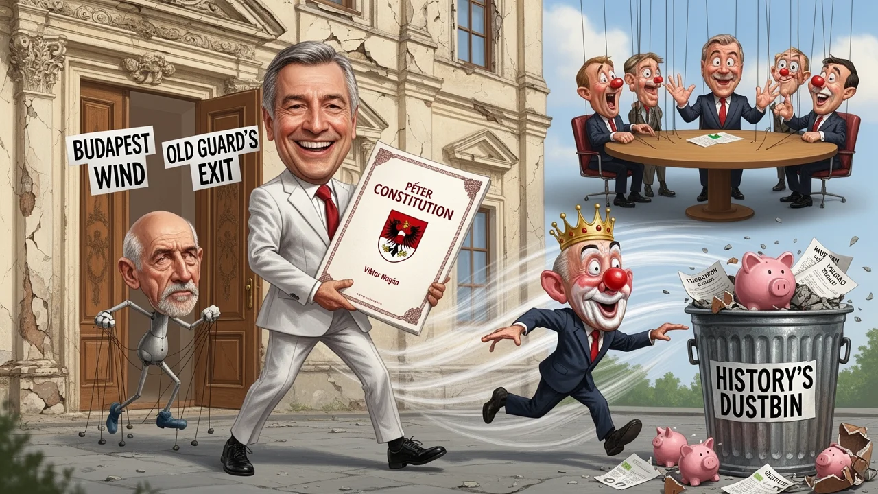 Cover art: Nová košťata v Budapešti aneb Jak vyhnat staré loutky