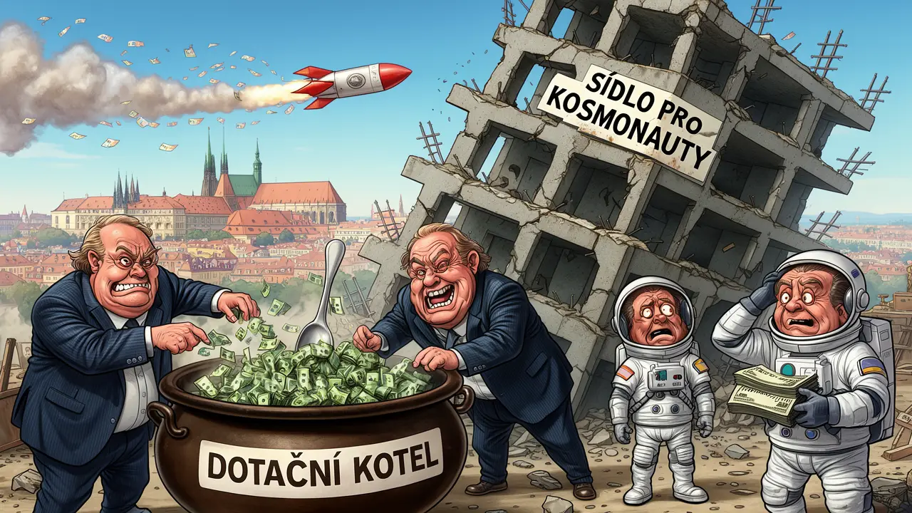 Cover art: Kosmonauti v síti starých známých, kteří umí v betonu