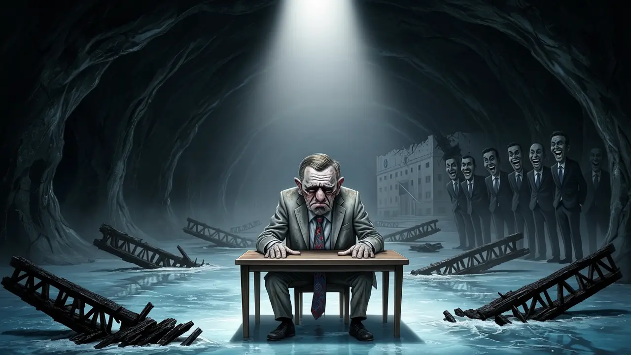 Cover art: Ministr, který se vrátil, aby si sáhl až na dno