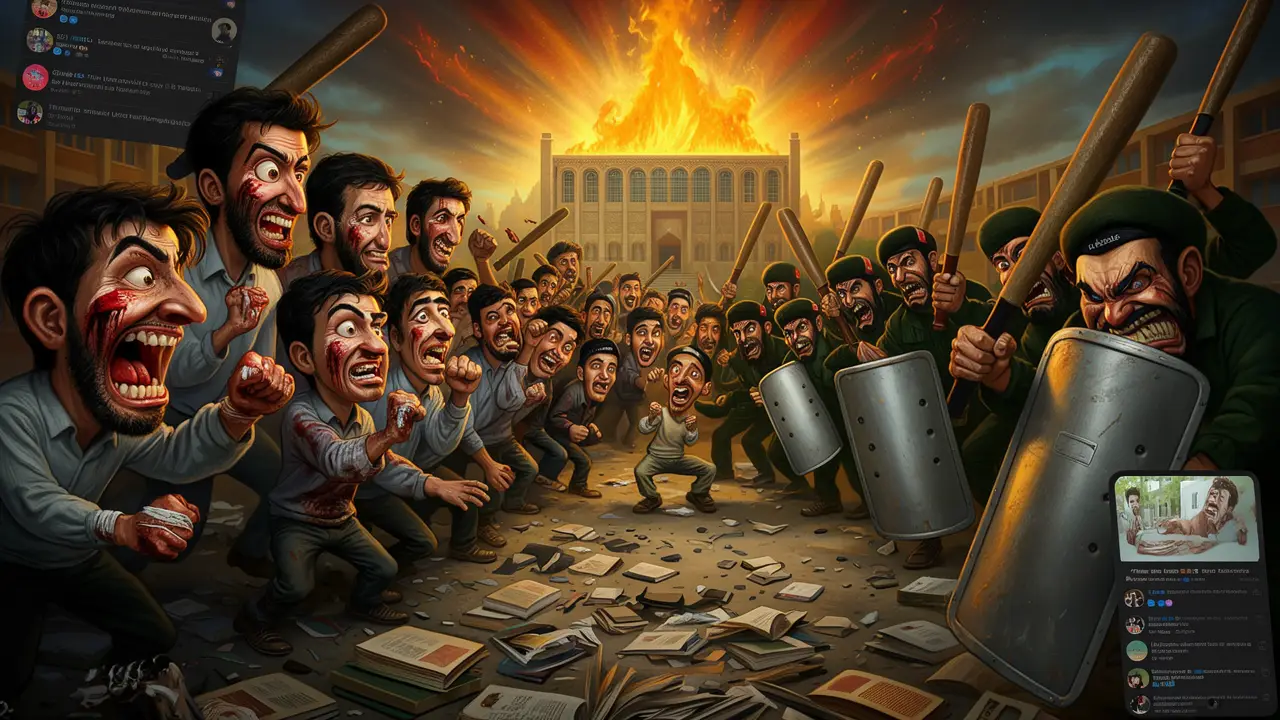 Cover art: Když studenti křičí a Teherán tají dech