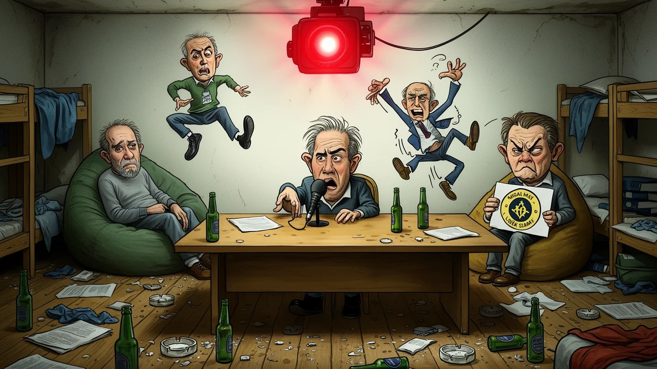 Cover art: Televizní debata s výhledem na prázdný stůl