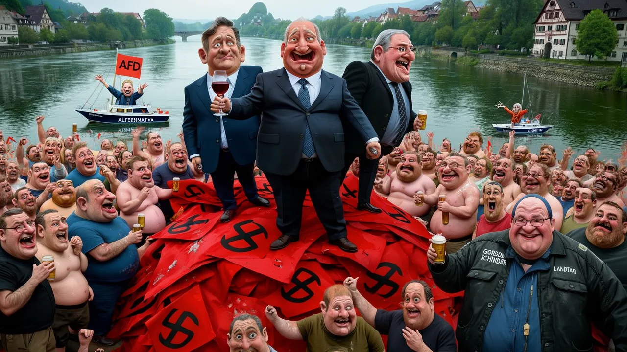 Cover art: Sociální demokracie krvácí, zatímco Merz slaví