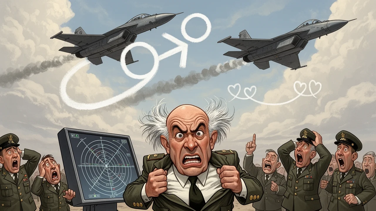 Cover art: Vzdušné síly kreslí falus místo obrany