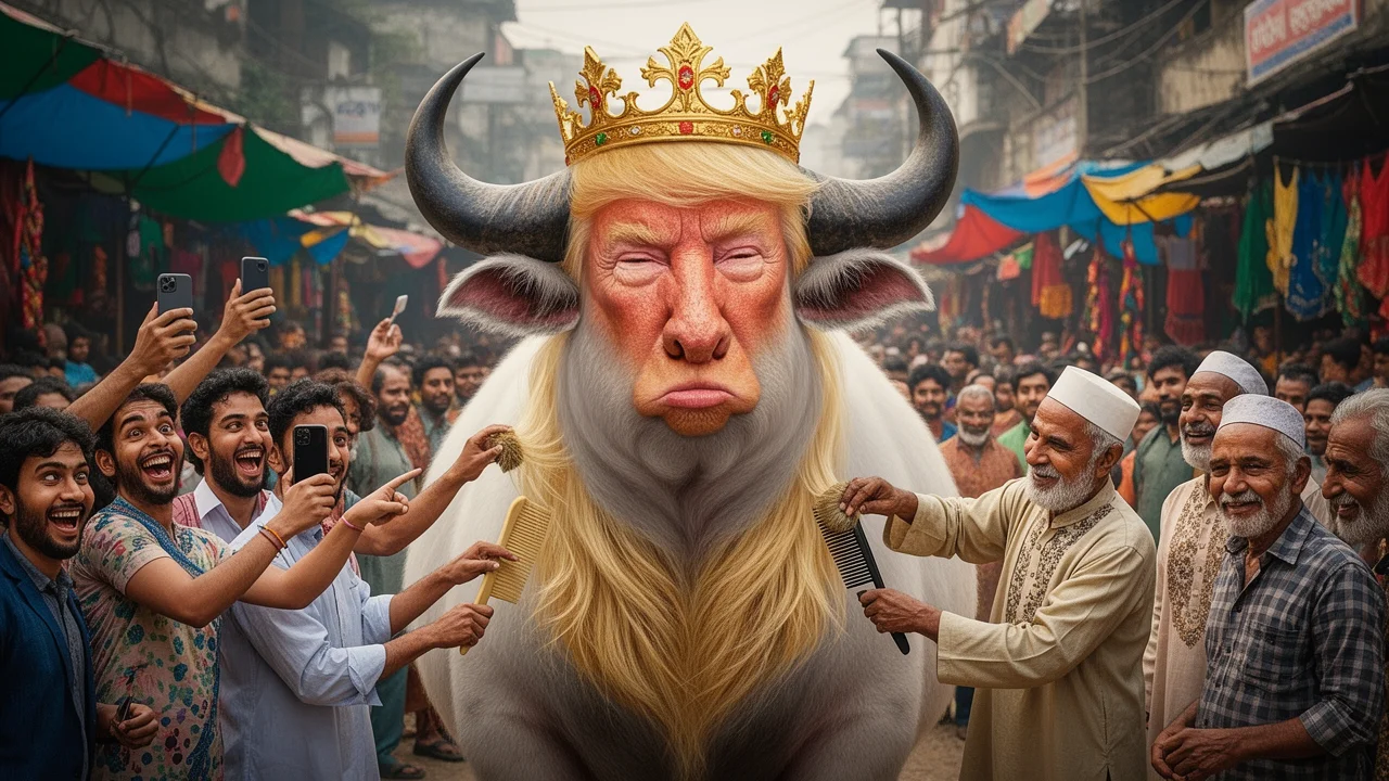 Cover art: Slavný buvol, který vypadá jako Donald Trump, prožívá své