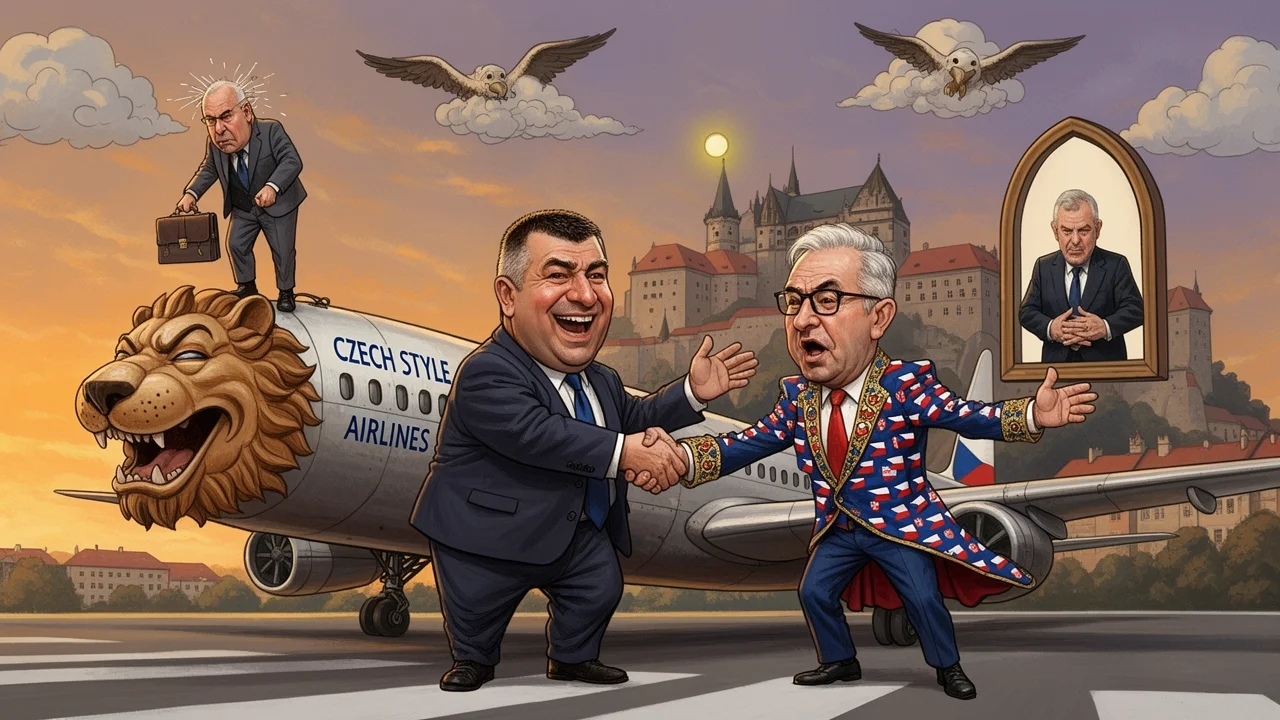 Cover art: Babiš, Macinka a ten zatržený výlet do Ankary