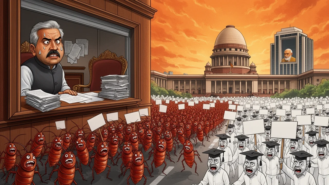 Cover art: Švábi v ulicích a zrušený test z medicíny
