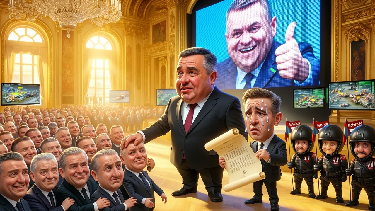 Cover art: Český premiér zachraňuje cizí volby přes obrazovku