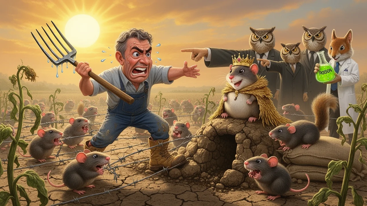 Cover art: Bitva o úrodu, kterou vyhrál malý hlodavec