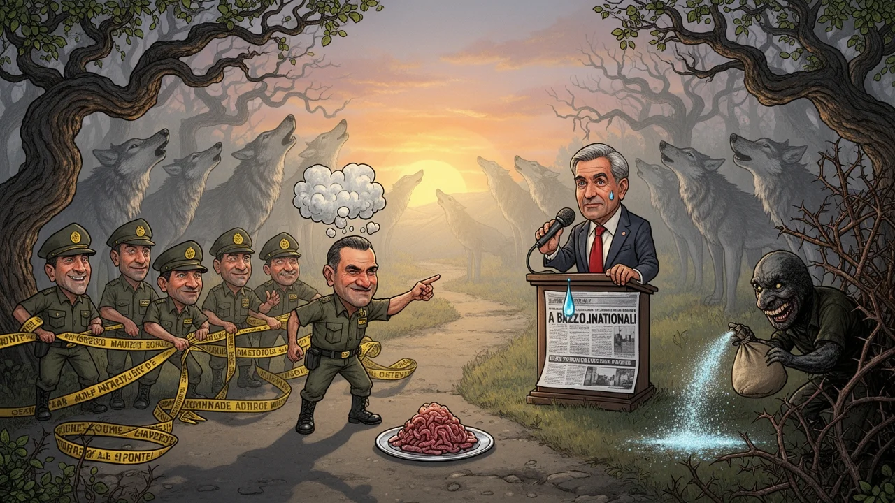 Cover art: Úřední slzy nad italským hrncem jedu pro osmnáct šelem