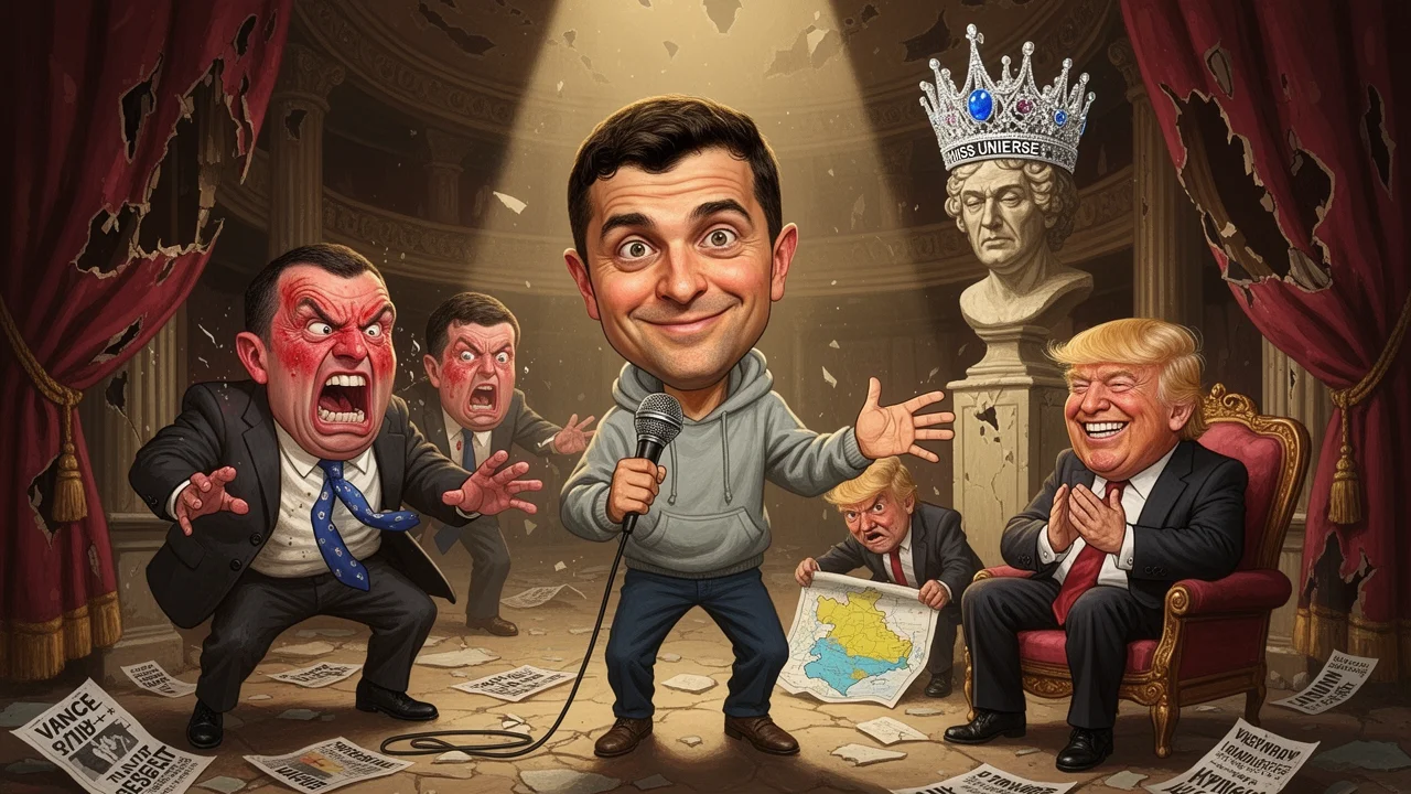 Cover art: Zelenský v mikině, Bessent zuří a Trump se baví