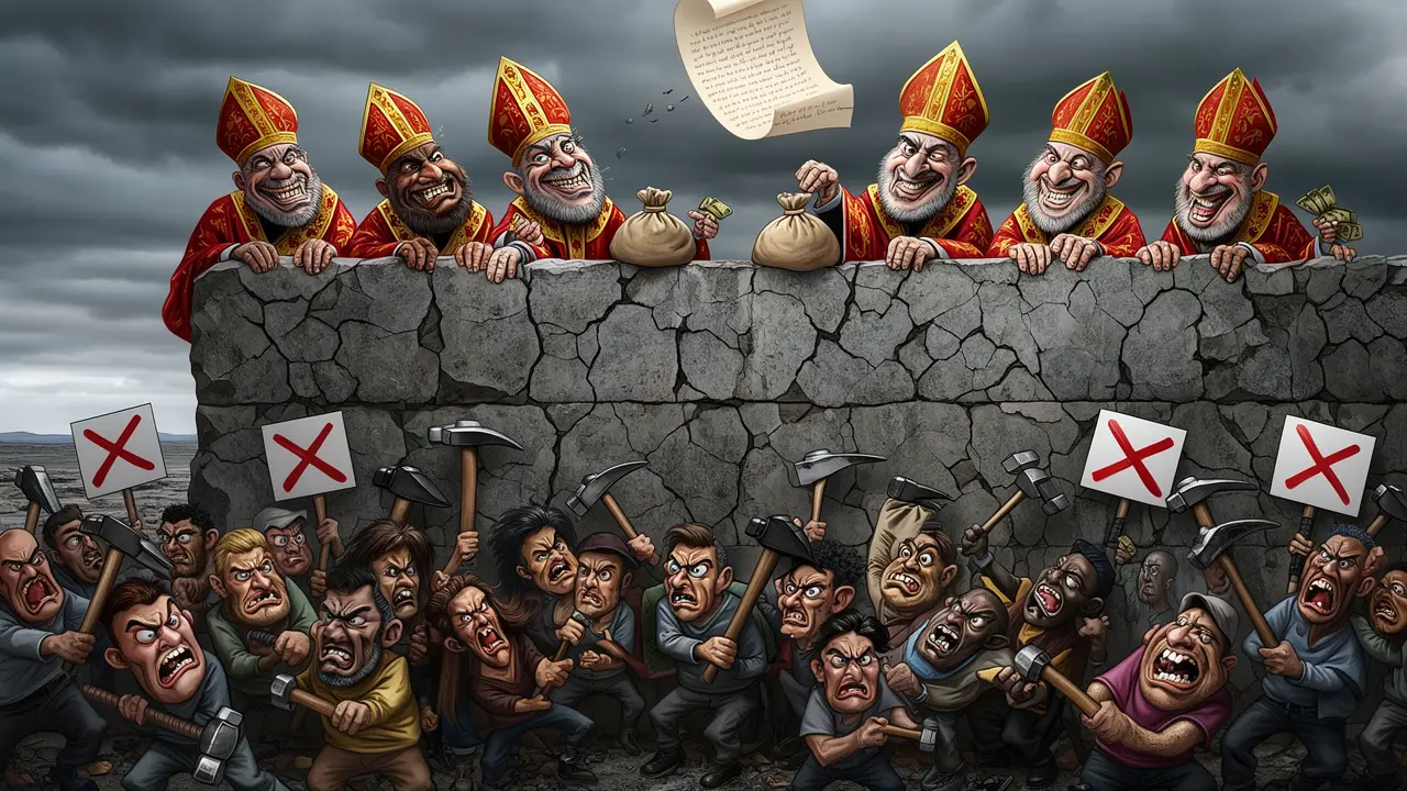Cover art: Narazili jsme na zeď, co se tváří jako boží chrám