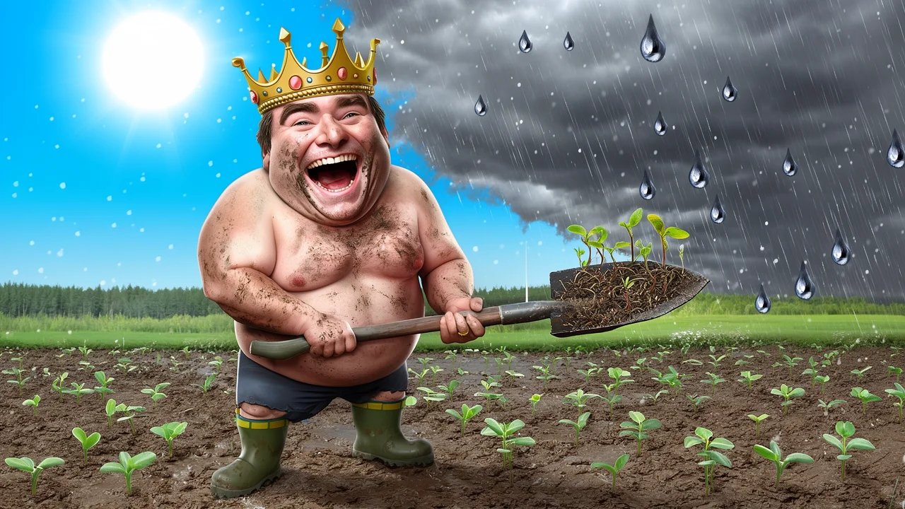 Cover art: Jarní vláha a páteční sníh nad záhonem