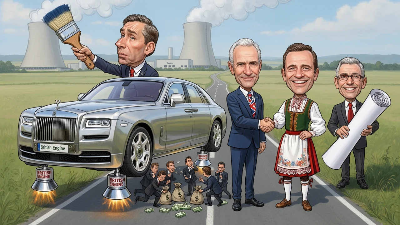 Cover art: Luxusní reaktor s logem auta za naše daně