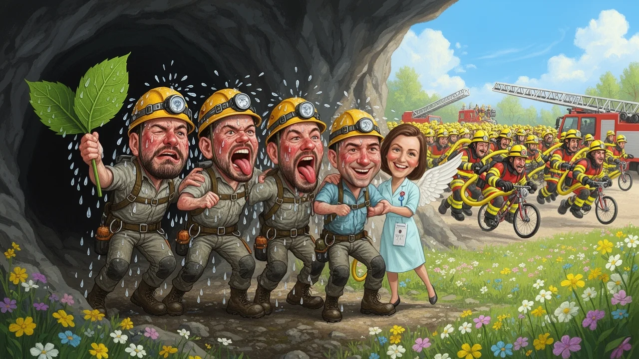 Cover art: Pět amatérů v jeskyni a osmdesát zachránců venku