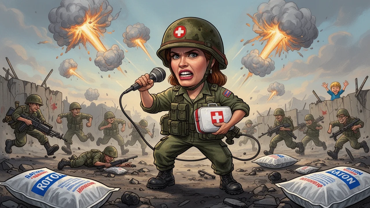 Cover art: Taneční střevíce vyměnila za těžké kanady a drony