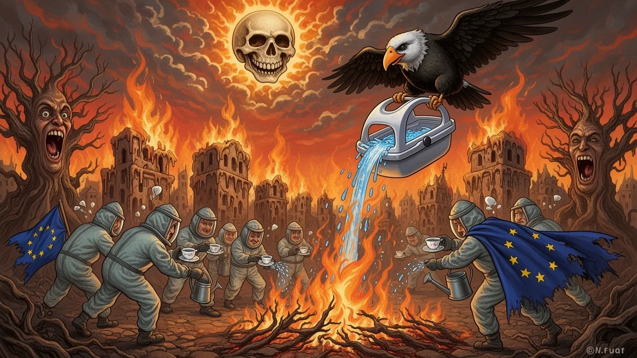 Cover art: Peklo v Evropě a náš vrtulník zachraňuje jih